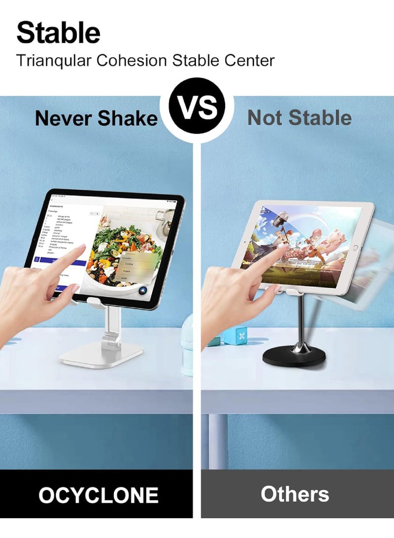 روك بو حامل الهاتف المحمول مع ارتفاع قابل للتعديل وزاوية سطح المكتب قابلة للطي حامل الهاتف أعلى حامل فون متوافق مع 4-11 بوصة جميع الهواتف / باد / قرص - Image 5