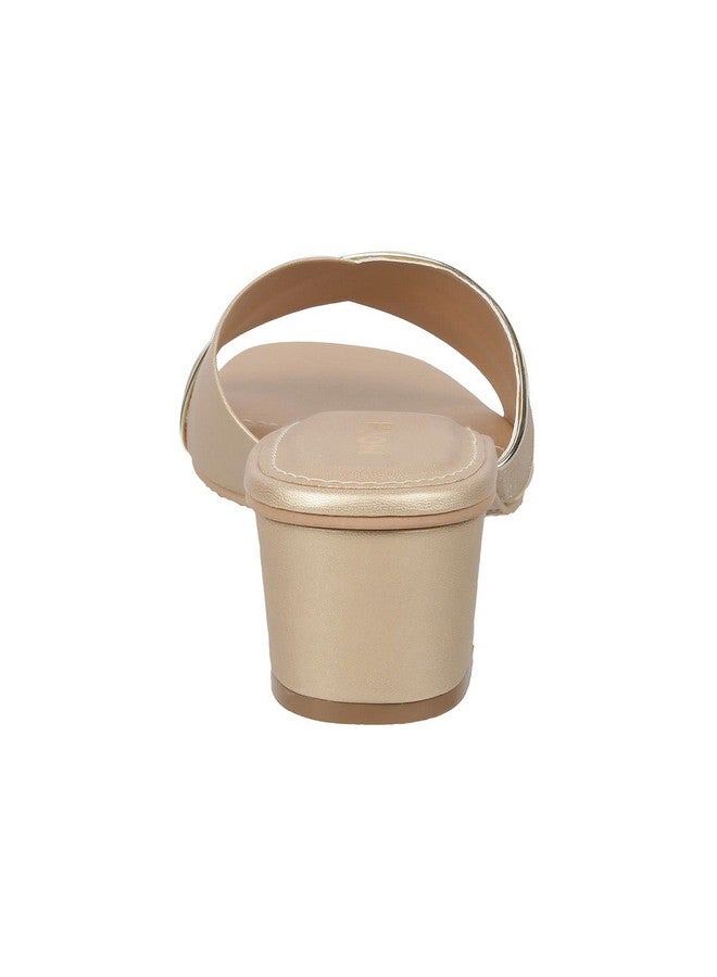 موتشي حذاء موتشي نسائي بكعب ذهبي أنيق سهل الارتداء، مقاس المملكة المتحدة/3 الاتحاد الأوروبي/36 (40-53) - Image 4