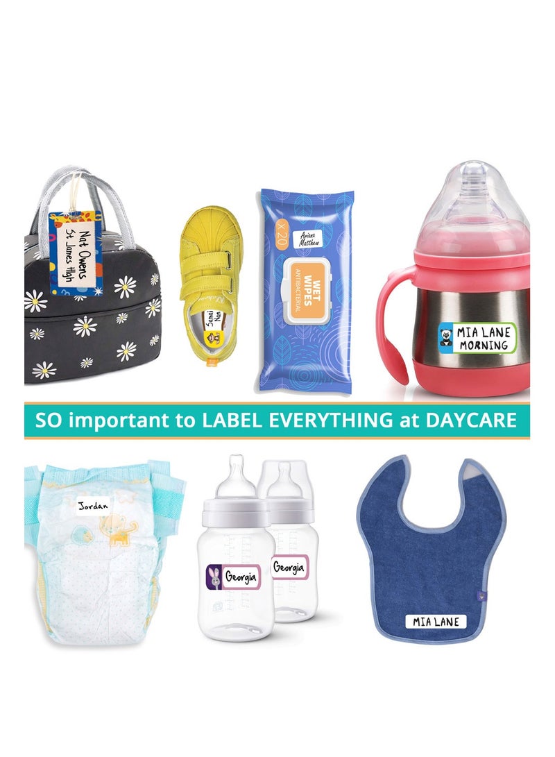 Daycare Kids Stickers Pack - 110 Name Label Stickers | Waterproof Labels for Baby Bottles  School Supplies , Name Tags for School Bag , Stick-on Clothes Clothing Labels , Bag Tags , Gift Sticker - Image 3