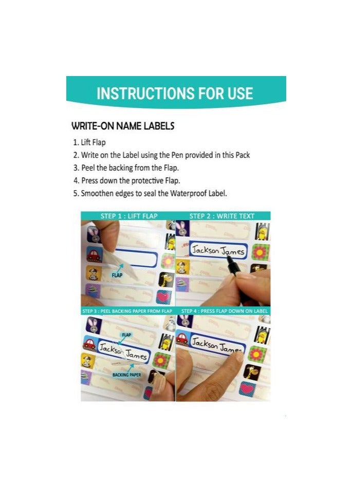 Daycare Kids Stickers Pack - 110 Name Label Stickers | Waterproof Labels for Baby Bottles  School Supplies , Name Tags for School Bag , Stick-on Clothes Clothing Labels , Bag Tags , Gift Sticker - Image 5