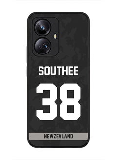 Cover for Realme 10 Pro Plus 5G Case , Rugged Black Slim fit Flexible Thin Protective Phone Cases - Player Name - Tim Southee, Jersey Number- 38