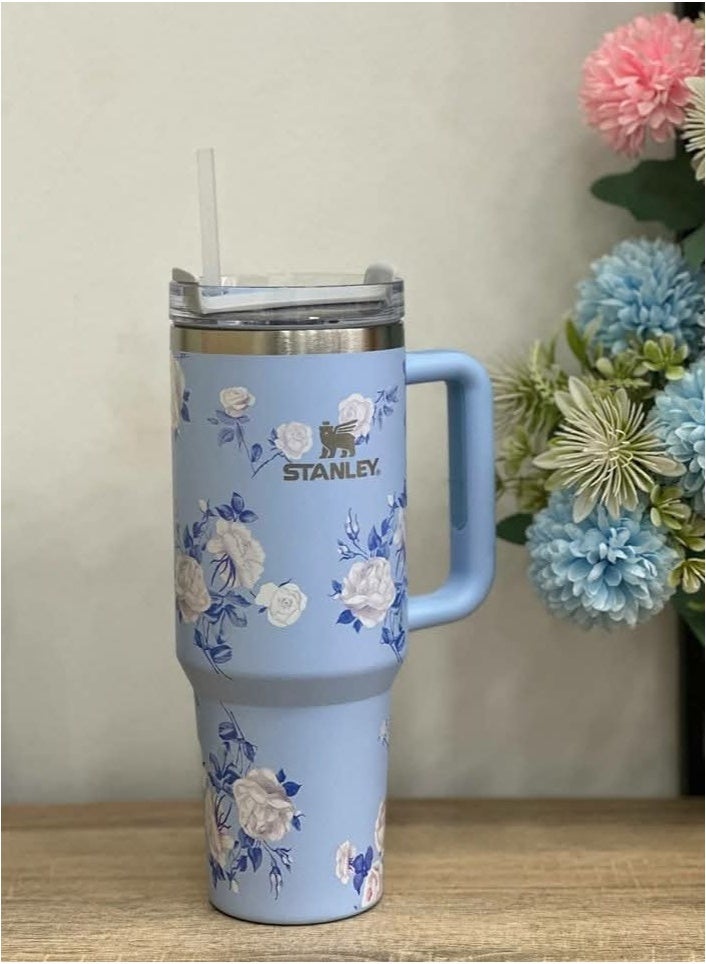 Stanley Quencher H2.0 FlowState™ 40oz Stainless Steel Marble Tumbler with Leak-Resistant 3-Position Lid & Reusable Straw | Double-Wall Vacuum Insulated | Keeps Beverages Cold for 40 Hours or Hot for 7 | BPA-Free, Eco-Friendly & Dishwasher Safe | Perfect for Gym, Travel, Office, and Daily Use - Image 2