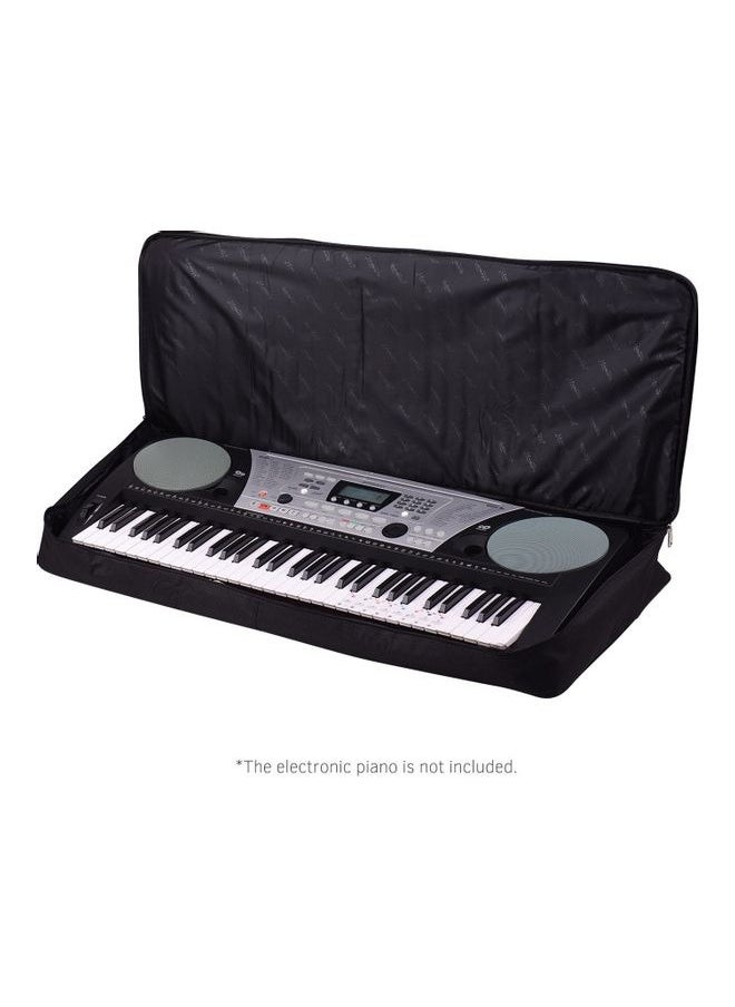 61 Keys Piano Keyboard Storage Bag,Portable Foldable Electric Piano Keyboard Case Bag with Ajustable Hand Straps and Two Side Bags,41x15.5x103cm,Black  - Image 3