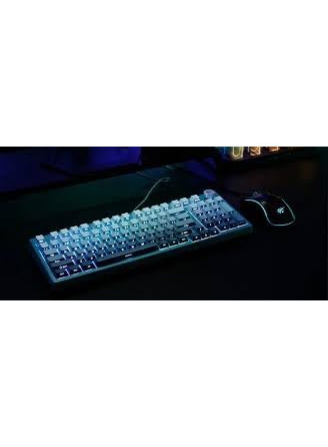 جايمنغ Havit KB899L 97 Keys Rainbow LED Backlit Green Mechanical RED SWITCH | KB899L - Image 2