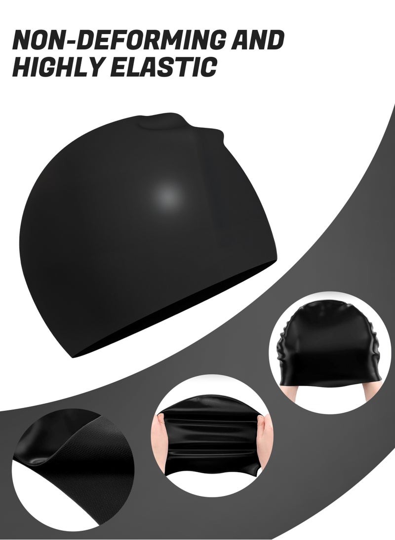 مجموعة نظارات السباحة مع سدادات الأذن ، قبعة السباحة ، مشبك الأنف وحافظة هاتف مقاومة للماء حماية من الأشعة فوق البنفسجية لا تسرب رؤية واضحة سهلة الضبط - Image 3