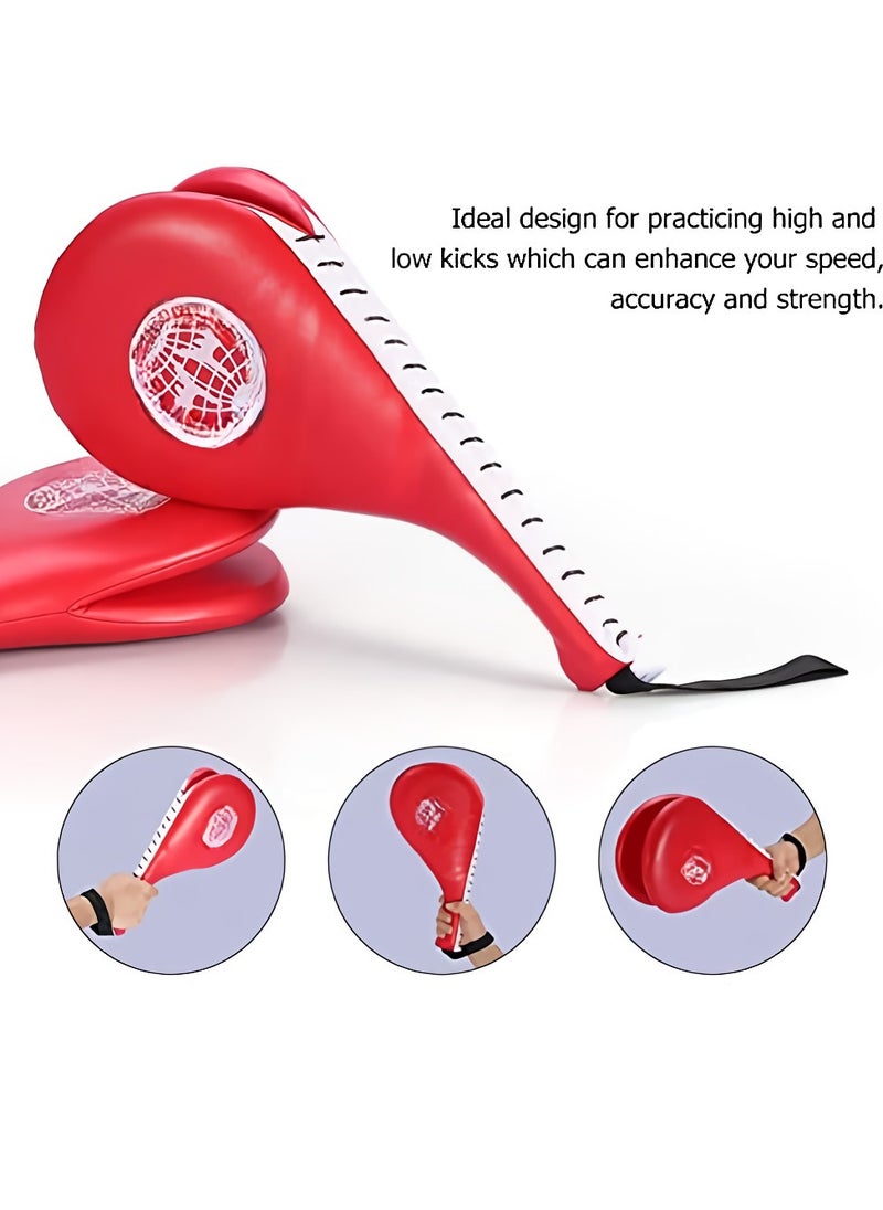 Generic - Kicking Pads, Soft And Comfortable Kick Pad, Double Clapper Target Focus Kick Striking Pad, Portable And Reliable Kick Boxing Pad, Foot Target Durable Punch, (1pc, Red) - Image 1