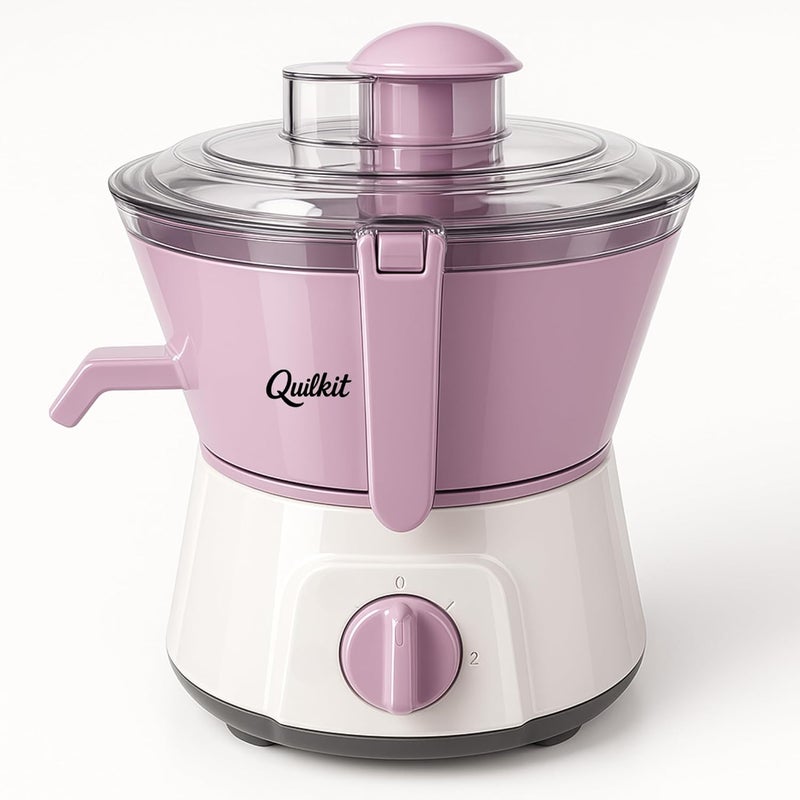 Quilkit آلة عصير كهربائية 550 واط | عصارة خضروات وفواكه بنمط ضغط بارد وعزم دوران عالي للجزر، الشمندر، القرع المر والمزيد | تحكم بثلاث سرعات، شفرات من الفولاذ المقاوم للصدأ، سهلة التنظيف - Image 2