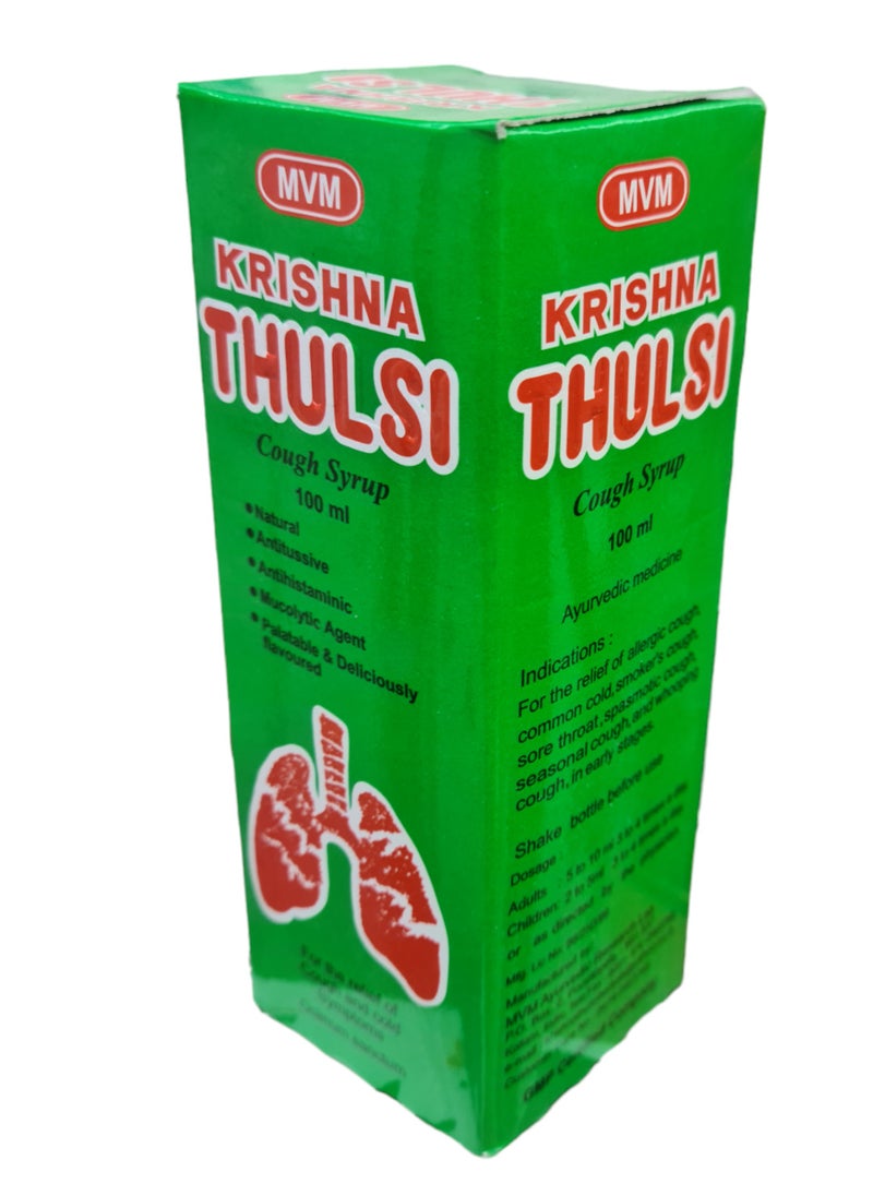 MVM - Krishna Thulsi Cough And Cold Syrup 100ml - Image 1