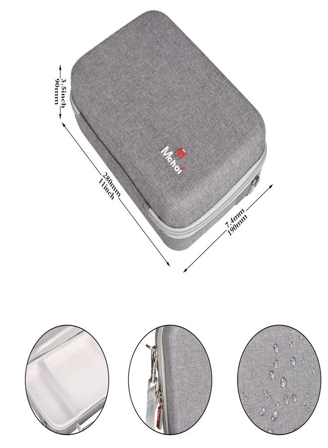 Mchoi Hard Portable DVD Player Case Fits 12" DBPOWER, EVA Shockproof, Gray - Image 3