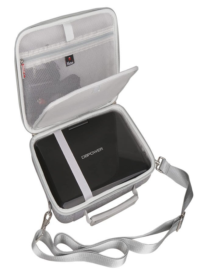 Mchoi Hard Portable DVD Player Case Fits 12" DBPOWER, EVA Shockproof, Gray - Image 1
