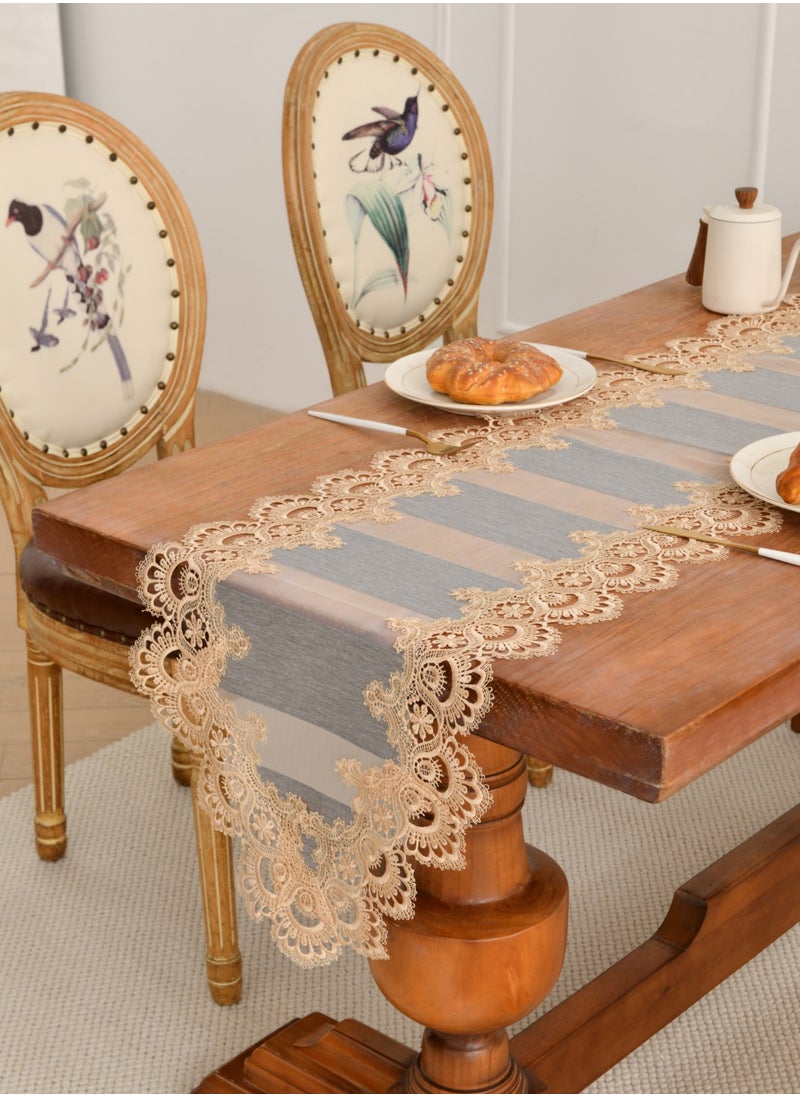 Generic Modern, American, European-Style, Aesthetic, Luxury, Hollow Out, Grey Yellow Tablecloth Table Runner, Coffee Table, Tv Cabinet  - Image 1