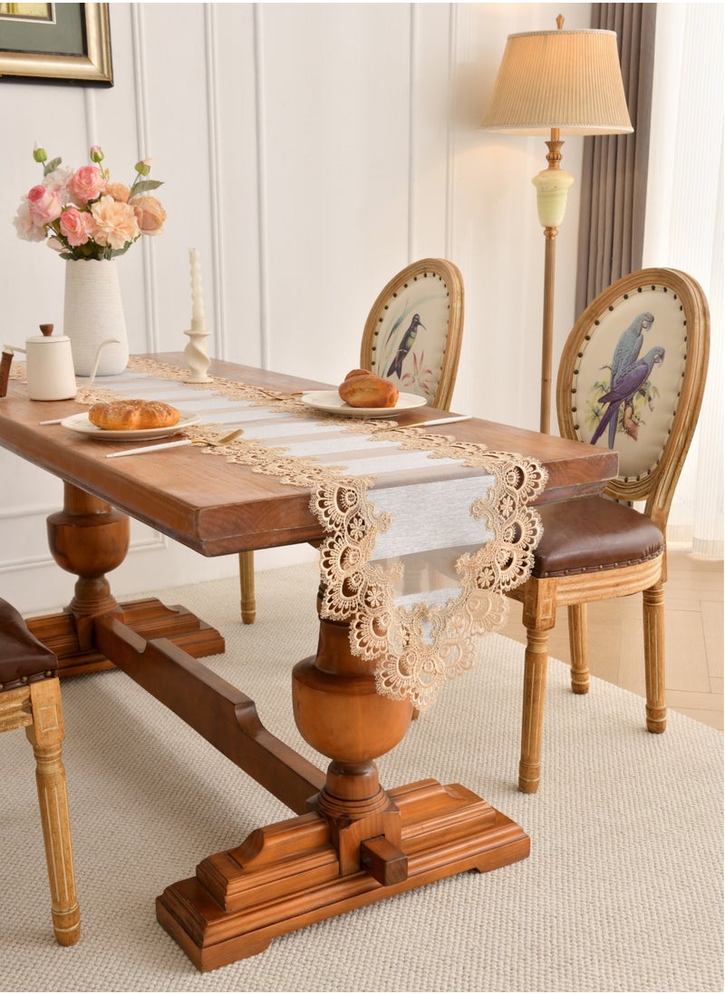 Generic Modern, American, European-Style, Aesthetic, Luxury, Hollow Out, Grey Yellow Tablecloth Table Runner, Coffee Table, Tv Cabinet  - Image 3