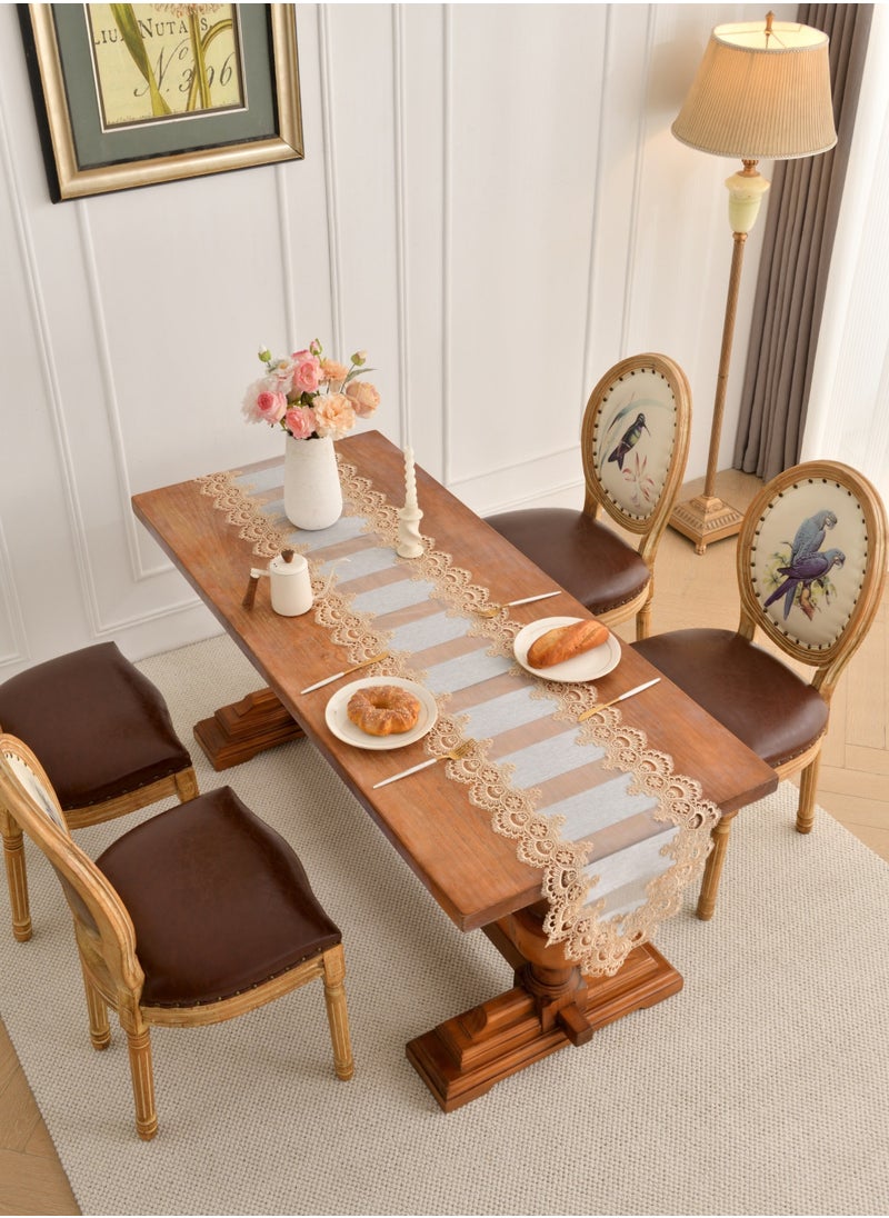 Generic Modern, American, European-Style, Aesthetic, Luxury, Hollow Out, Grey Yellow Tablecloth Table Runner, Coffee Table, Tv Cabinet  - Image 4