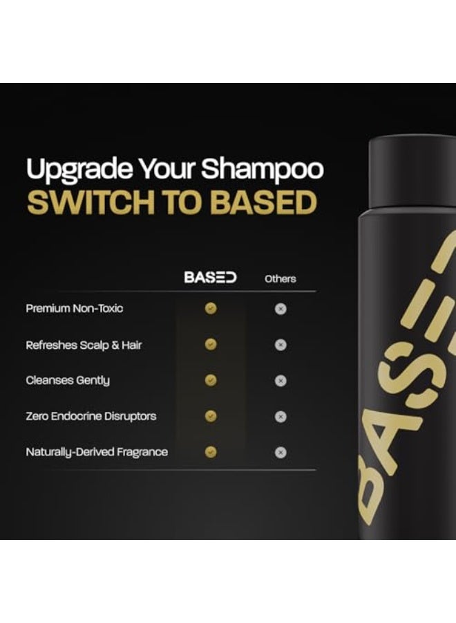 استنادا الي شامبو مجدد يعتمد على الألوة فيرا وزيت النعناع وزيت جوز الهند، شامبو تنظيف للرجال، خالي من الكبريتات والبارابينات والفثالات، جودة عالية للعناية بالشعر للرجال، زجاجة سعة 12 أونصة (عبوة واحدة) - Image 5