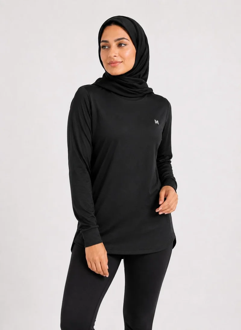 Moveletix Women's Training Long Sleeve T-Shirt Black Soft