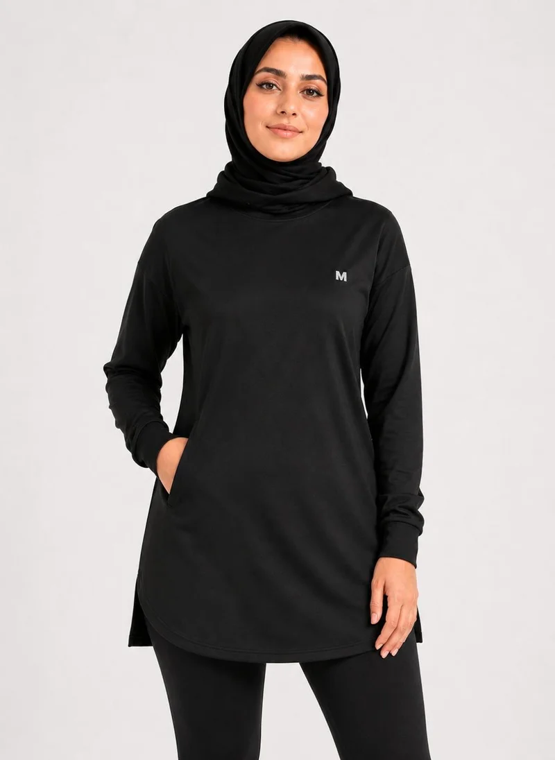 Moveletix Women's Training Long Sleeve T-Shirt Black Soft