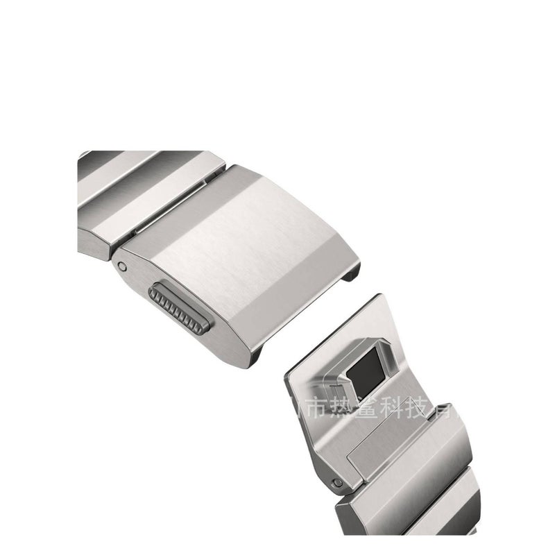 سوار ساعة ذكية سوار معدني من الستانلس ستيل متوافق باللون ذهبي قابل للتعديل مع Apple Watch 42/44/45/49mm بملاءمة قابلة للتعديل وحزام بديل بتصميم معدني أنيق - Image 2