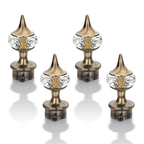 Madhuli Diamond Curtain Bracket, Curtain Finial, Curtain Accessories, Antique Finish Curtain Bracket With Support, Curtain Bracket, Window Curtain Bracket, Home Decor Curtain Bracket (1 Pair) - Image 4