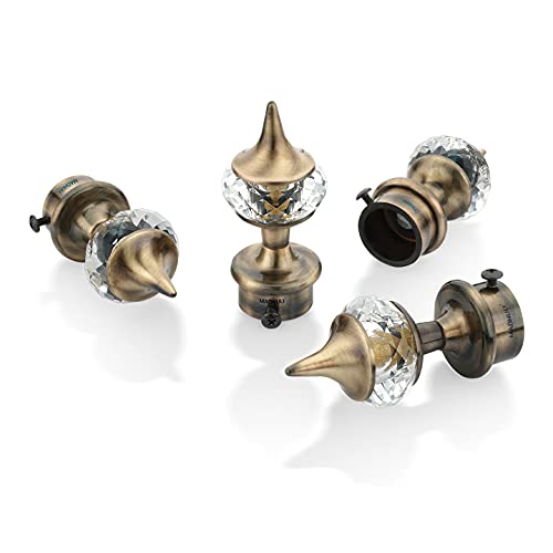 Madhuli Diamond Curtain Bracket, Curtain Finial, Curtain Accessories, Antique Finish Curtain Bracket With Support, Curtain Bracket, Window Curtain Bracket, Home Decor Curtain Bracket (1 Pair) - Image 5
