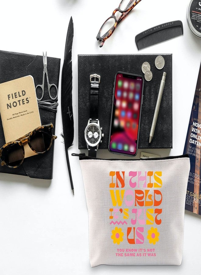 BLUPARK Singer Inspired Makeup Bag Singer Merch Album Gift Singer Makeup Bag Singer Fan Gift Singer Zipper Pouch Music Lover Gift (Just Us) - Image 4