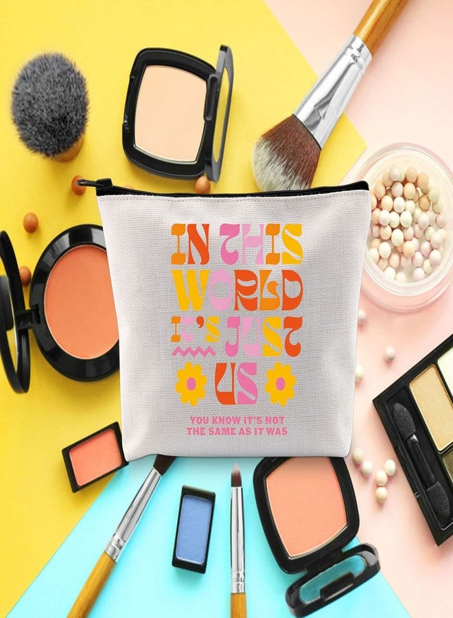 BLUPARK Singer Inspired Makeup Bag Singer Merch Album Gift Singer Makeup Bag Singer Fan Gift Singer Zipper Pouch Music Lover Gift (Just Us) - Image 3