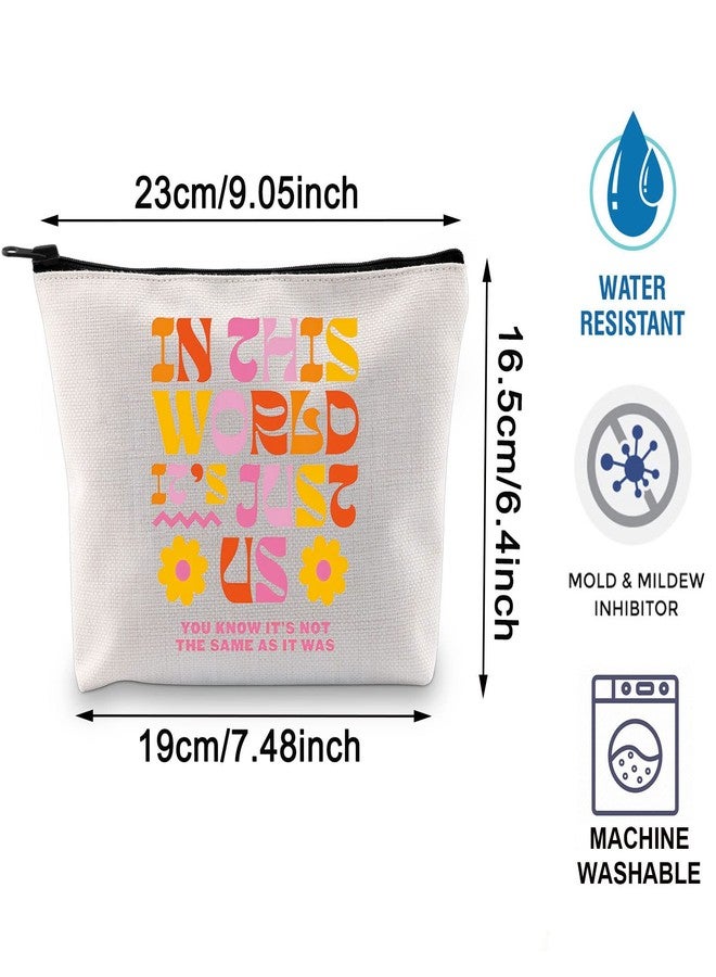 BLUPARK Singer Inspired Makeup Bag Singer Merch Album Gift Singer Makeup Bag Singer Fan Gift Singer Zipper Pouch Music Lover Gift (Just Us) - Image 2