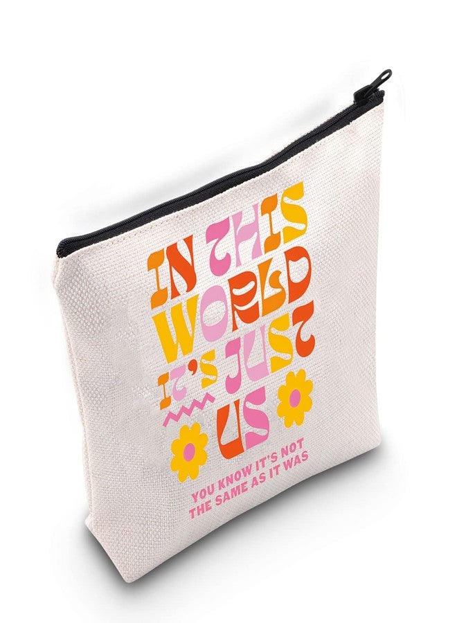 BLUPARK Singer Inspired Makeup Bag Singer Merch Album Gift Singer Makeup Bag Singer Fan Gift Singer Zipper Pouch Music Lover Gift (Just Us) - Image 1