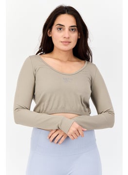 Reebok Women Sportswear Fit Long Sleeve Outdoor T-Shirt, Grey  - Image 1