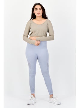 Reebok Women Sportswear Fit Long Sleeve Outdoor T-Shirt, Grey  - Image 2