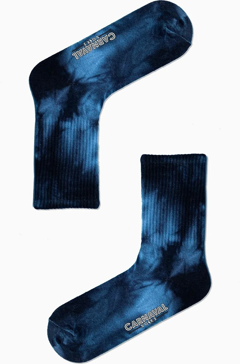 كارنافال سوكس Black White Tie Dye Sports Socks