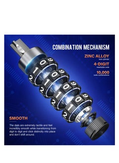 SYOSI Scooter Lock Cable, Fit for Xiaomi Mijia M365 ES Series, Bicycle Combination Locks Coiled Chain Lock Basic Self Coiling Core Steel Wire 4 ft Long 1/3 inch Fit for M365/ES1/ES2/ES3/ES4  - Image 4