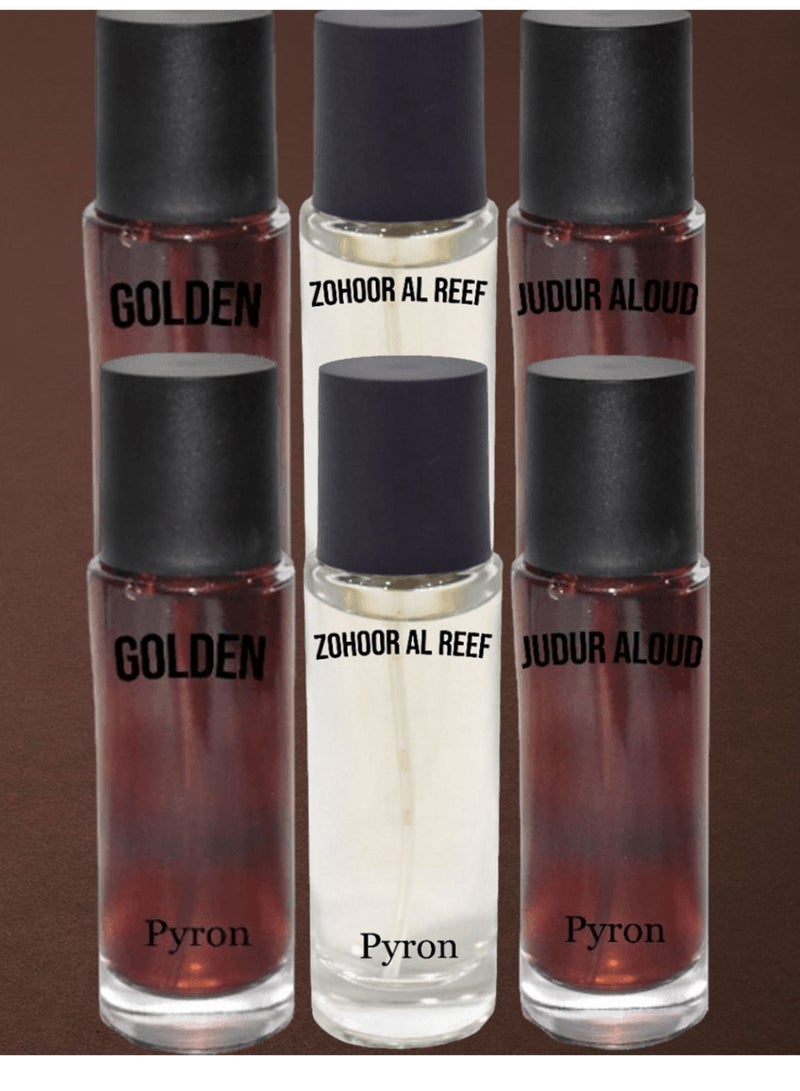بيرون مجموعة العطور تحتوي على 2 من عطر جولدن 2 من عطر زهور الريف و 2 من عطر جذور العود 30 مل EDP - Image 1