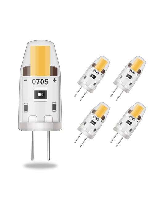 G4 Led Bulb Dimmable Warm White 2W, G4 Led Light Bulb, Dimmable Led Light Bulb, 20W Halogen Light Bulb, No Flicker, 12V, 85-95LM, 5 Packs