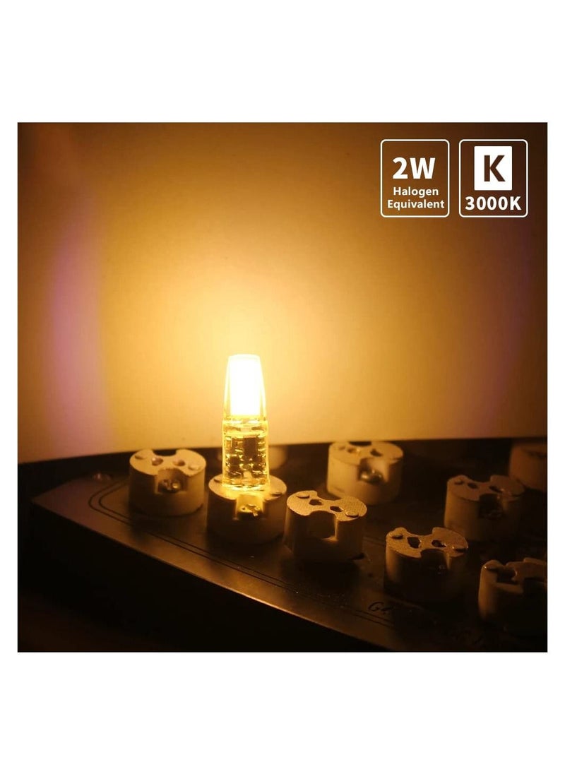 G4 Led Bulb Dimmable Warm White 2W, G4 Led Light Bulb, Dimmable Led Light Bulb, 20W Halogen Light Bulb, No Flicker, 12V, 85-95LM, 5 Packs