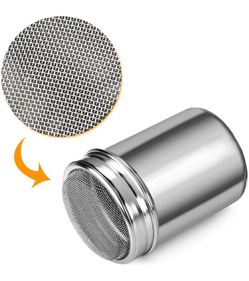 4Pcs 200ml 6.76oz Stainless Steel Powdered Sugar Shaker Duster Fine Mesh Dredge For Flour Cinnamon Cocoa Coffee Bar Seasoning - Image 3