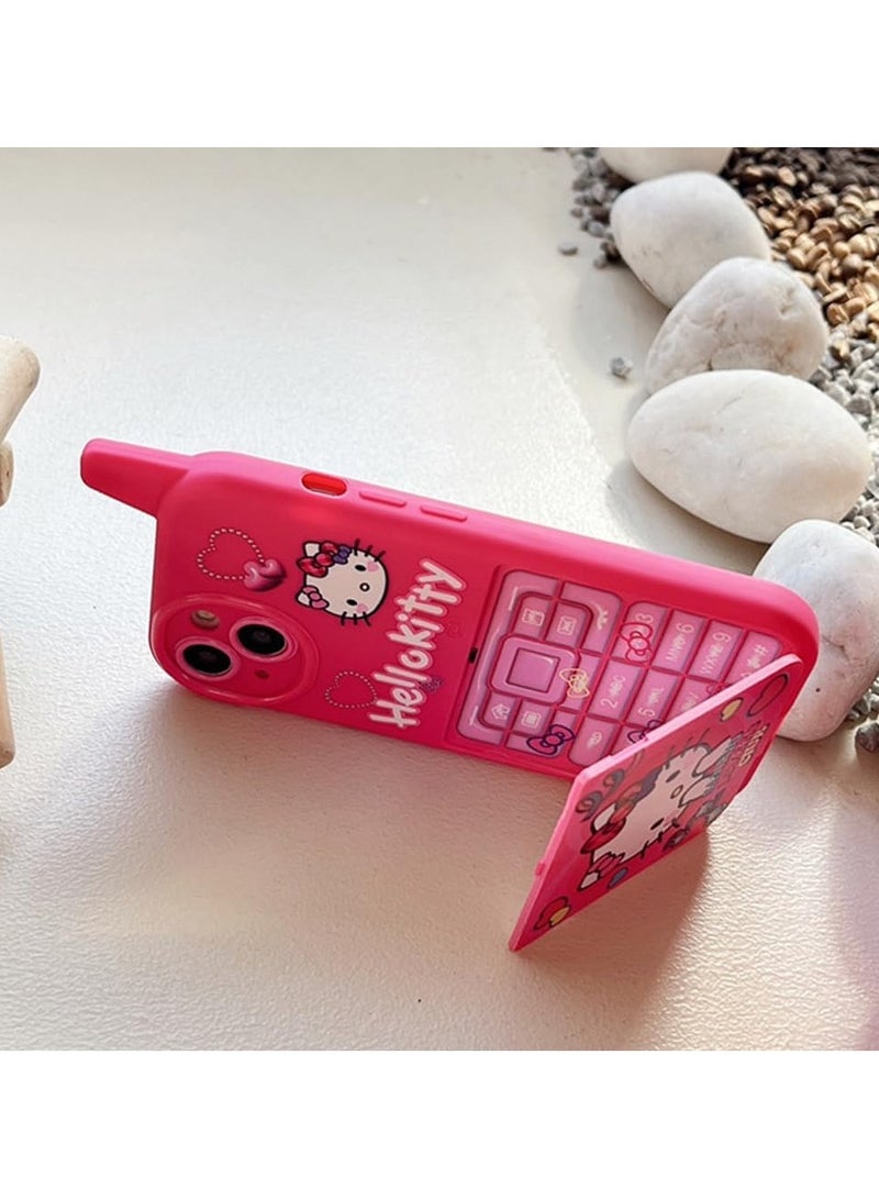 general Cartoon Case Compatible iPhone 15 Case, Cute and Funny Kawaii Cat Cat Phone Case 3D Character Soft Silicone Protective Case for Kids, Girls and Women - Image 2