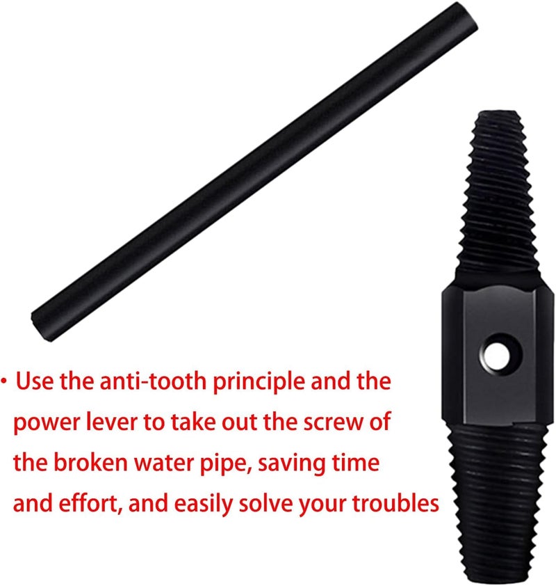 Inditrust مجموعة مستخرج أنابيب مكسورة 1/2'' 3/4'' صنبور مزدوج الرأس صمام برغي مستخرج مسمار أنابيب المياه التالفة المكسورة متعددة الاستخدامات (1 قطعة) - Image 5
