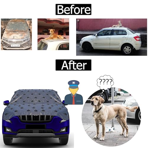 Famexon Waterproof Spike Car Cover for Honda City Completely Protect Car from Dogs & Monkeys Also Compatible with All Hatchback,Sedan and SUV Cars (16.5 Feet) Full Roof Universal Size - Image 3