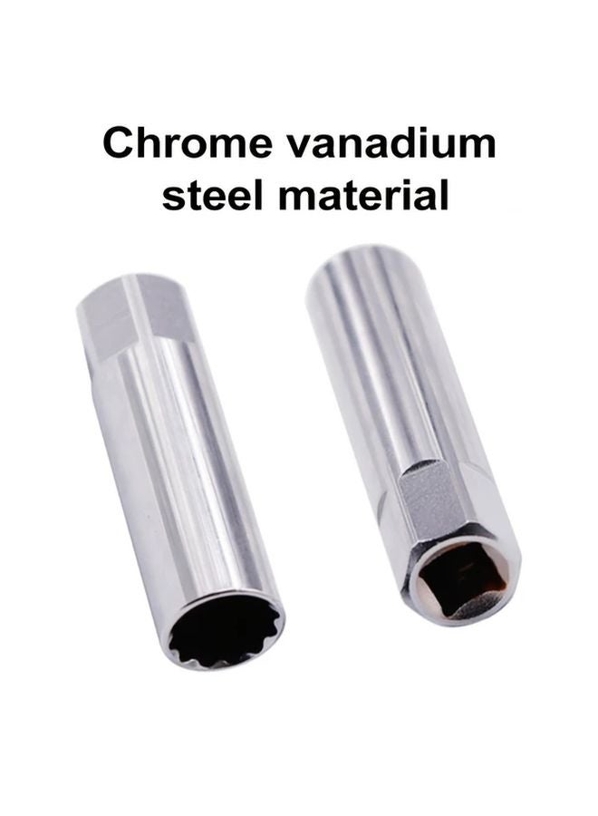 14mm 2 in 1 Magnetic Spark Plug Socket Wrench Adapter Steel Car Engine Repair Tool - Image 3