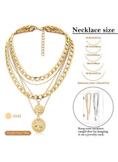 Gold Layered Necklaces For Women Trendy Retro Coin Pendant Necklace Dainty Chunky Chain Choker Necklaces For Jewelry Birthday Gifts (Gold, A-Retro Coin-5 In 1 Layered) - pzsku/Z2DCF849A14EA9C8C4C69Z/45/_/1735816935/40558ffe-04f9-4ead-aa85-4c2e76d2cffc