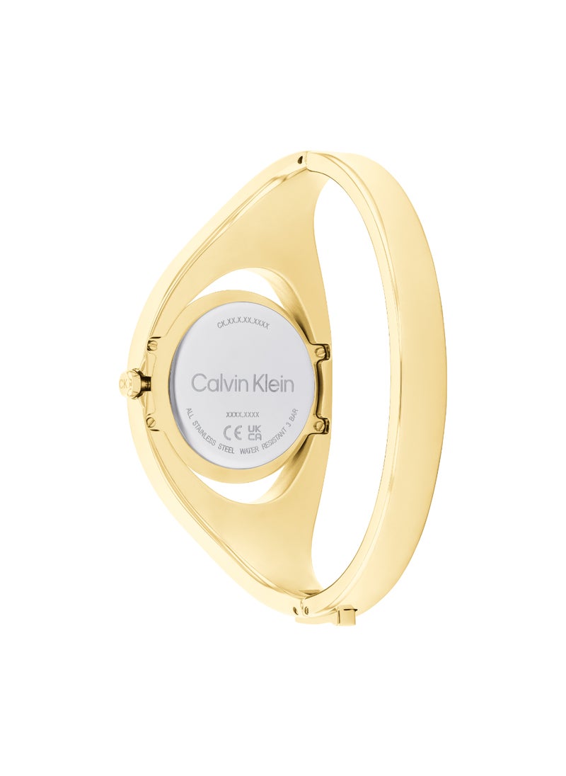 CALVIN KLEIN Round Analog Women's Champagne Case Wrist Watch - 25200422  - Image 3