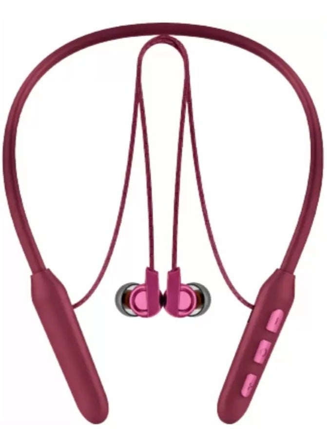 Wireless in Ear Earphones with Fast Charging Bluetooth Headset-Maroon - Image 1