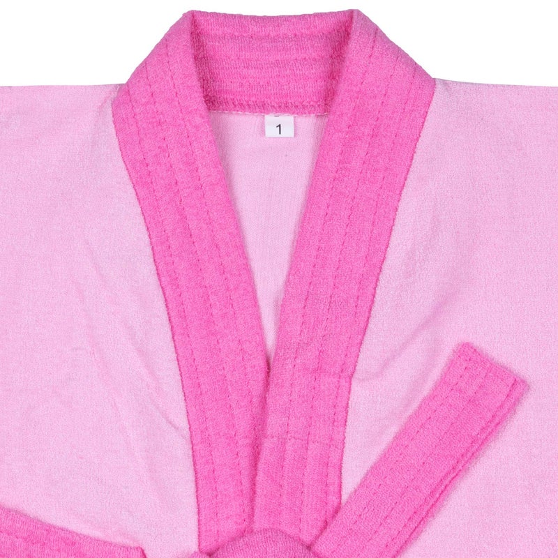 Kids Bath Gown Bathrobe Bath Towel Bathing Accessories for Baby Girl 67 Year Color Pink - Image 3