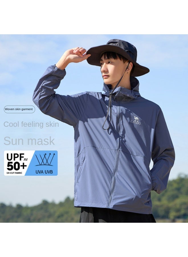 camel Full Face Sun Protection】uv Protection Breathable Sun Shirt For Men, Summer Lightweight Sun Protective Jacket, Men's Sports Sunscreen Outerwear - Image 2