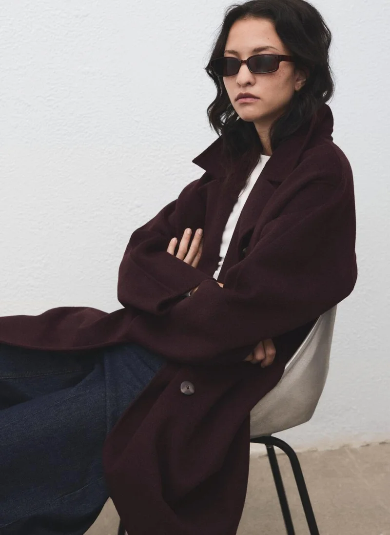 MANGO Handmade oversized wool coat