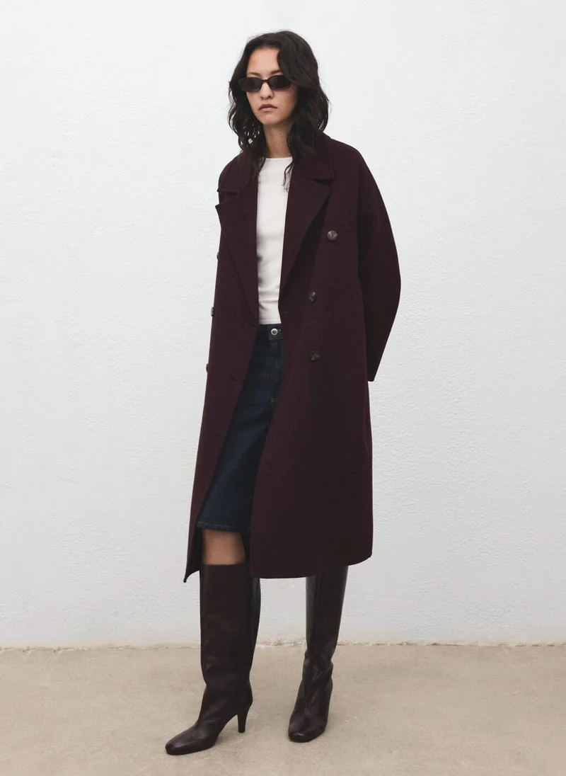 MANGO Handmade oversized wool coat