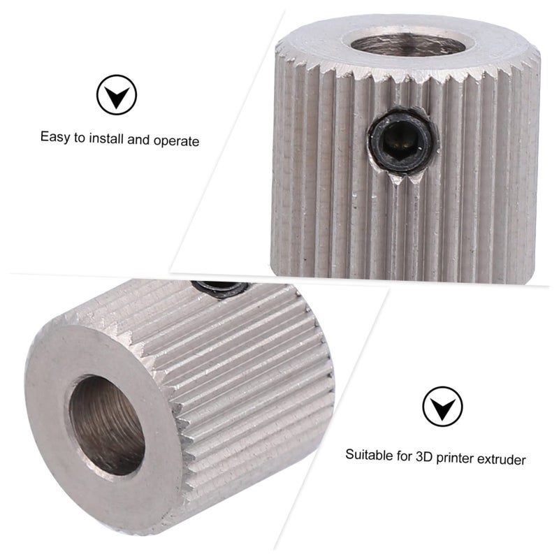 4pcs Stainless Steel Printer Extrusion Wheels with Inner Hole Feeding Gears for Extruder Replacement - Image 4