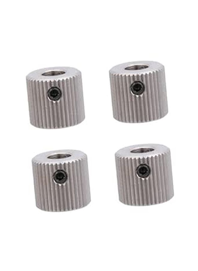 4pcs Stainless Steel Printer Extrusion Wheels with Inner Hole Feeding Gears for Extruder Replacement - Image 1