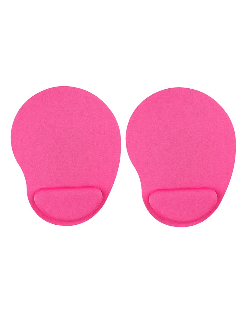 Ergonomic Mouse Pad with Wrist Support Gel Mouse Pad with Wrist Rest, Portable Comfortable Mousepad for Computer & Laptop & Office（RoseRed）  - Image 1
