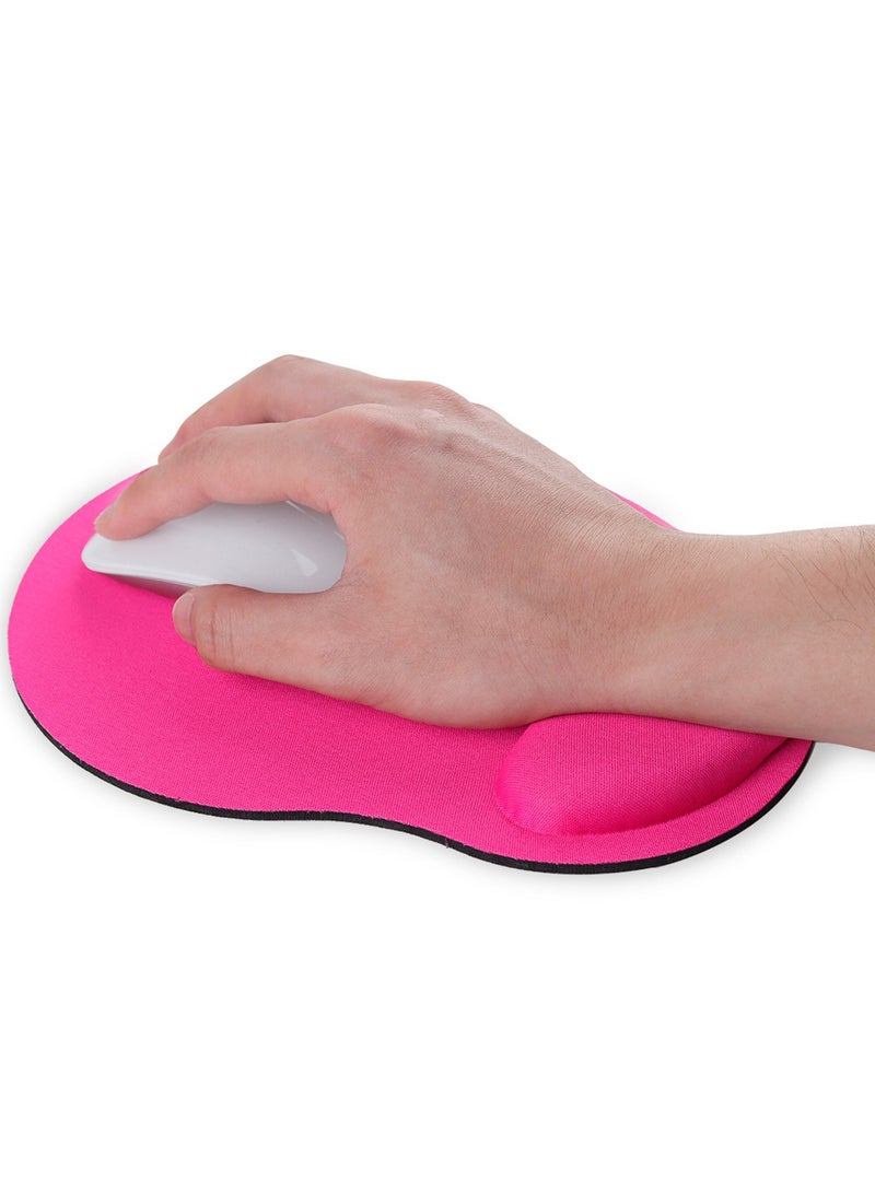 Ergonomic Mouse Pad with Wrist Support Gel Mouse Pad with Wrist Rest, Portable Comfortable Mousepad for Computer & Laptop & Office（RoseRed）  - Image 3